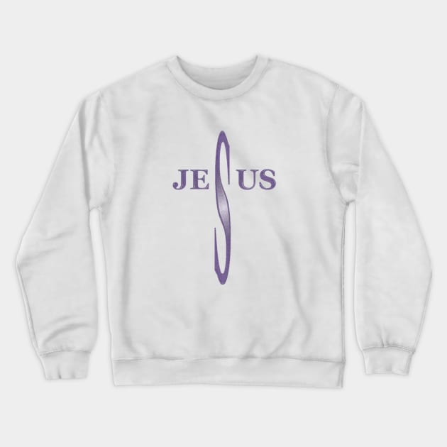 JESUS Letter Cross Crewneck Sweatshirt by Moses77